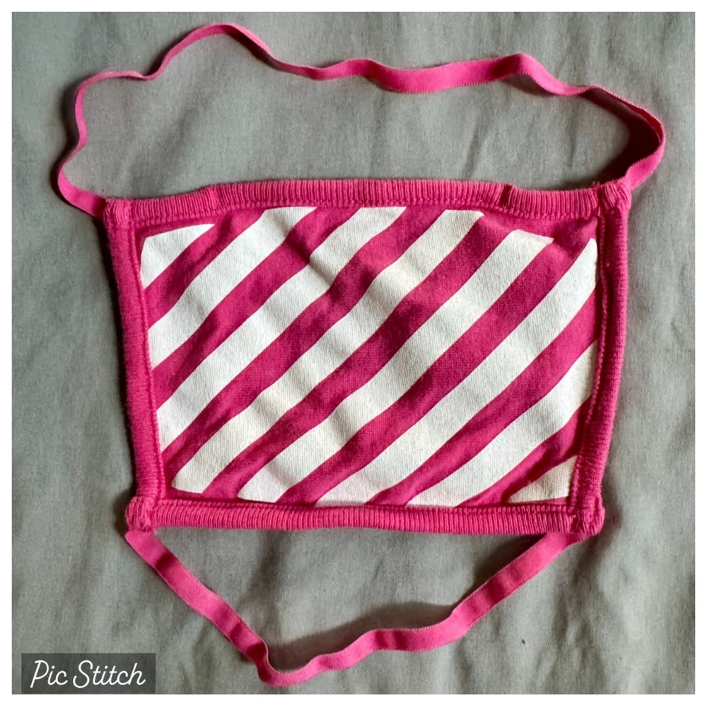 OFF WHITE Pink striped Face Mask O/S With Tags offwhite Yeezy Scarf Streetwear - Picture 3 of 9